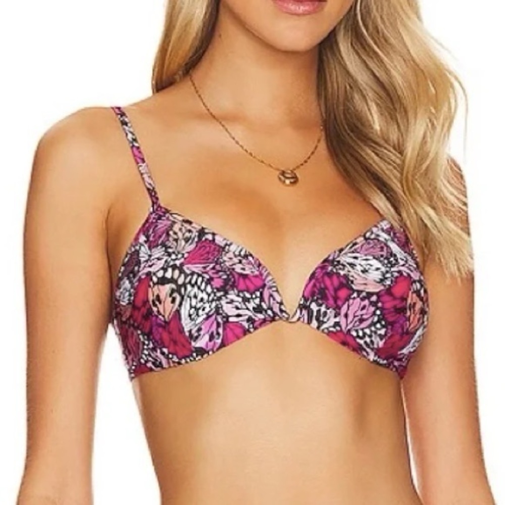 NWT lspace Helena butterfly bikini top size XS